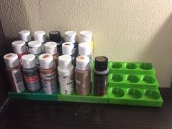 Hobby paint bottle organizer 3D model 3D printable