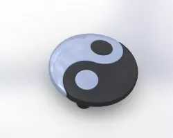 door handle ying yang two doors