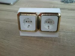 Double European Power Socket for Kitchen or Workbench
