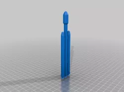 Falcon Heavy Lift Rocket Model