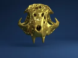 Feline Skull Voronoi Style