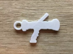 Firefighting fog nozzle keychain