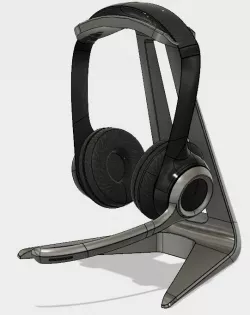 Headphone Stand (Re-modeled Makerbot stand)