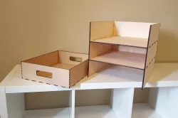 Ikea Kallax Shelf with 3 Storage Bins