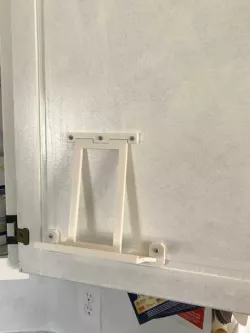 inside cabinet door flip-up cookbook shelf