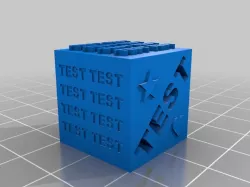 My Own 3D Printer Test Cube for Benchmark
