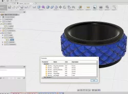 Parametric, printable, spinning fidget ring (Fusion 360)