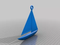 Simple Sailboat Pendant