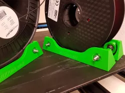 Spool holder with rollers