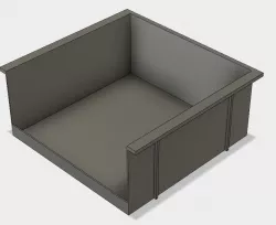 Storage bin with mount - for under bench etc