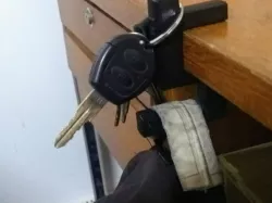 Table hook for backpack and key