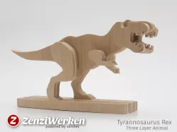 Tyrannosaurus-Rex 3-layered-animal cnc/laser