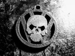 VW Skull Keychain