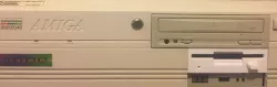 Amiga 4000 High Density Floppy Drive Face Plate and Button
