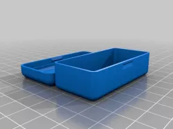 Box with lid held by latches 