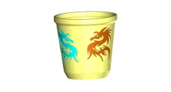 cartoon dragon pot
