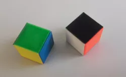 Coloured 3D Cube/Dice Assembly