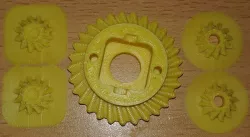 Differential helical involute gears