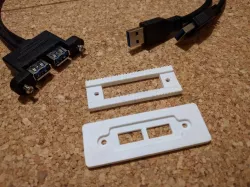 Dual USB Plate / Panel Mount