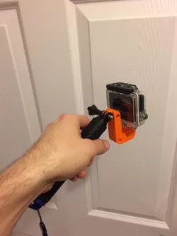 Go Pro Hero 3 Pole bracket for natural grip