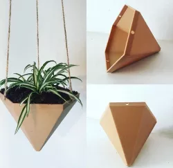 Hexagonal Based Pyramid Hanging Planter