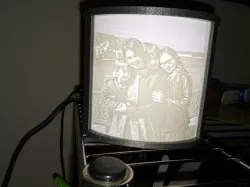 Lithophane Box Frame Curved - 20mm switch hole and DC socket - Litophane - Litofania