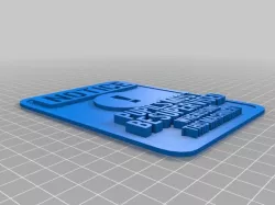 NOTICE SIGN, 3D Printer Server Rack