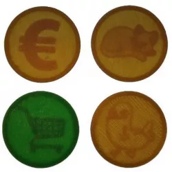 One Euro Tokens with Hidden Internal Lithophanes