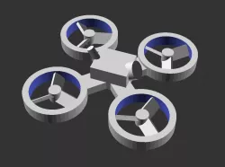 Racing Quadcopter Keychain