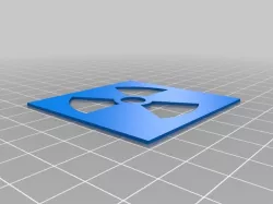 Radioactive logo stencil