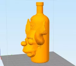 Simpsons Absolut Krusty Vodka bottle