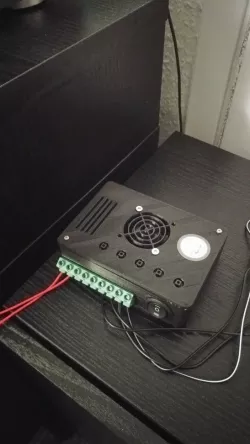 tda749p amplifier board box with buttons 