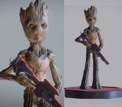 TEENAGE GROOT INSPIRITED MODEL (LOW-P VERSION)