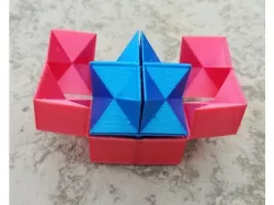 Twin Spiky Stellated Dodecahedron, Infinity Cube, Magic Cube, Flexible Cube, Folding Cube, Yoshimoto  Cube for for Flexible Filament Printing