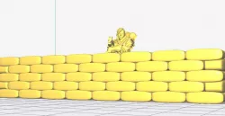 Warhammer 40K Sand Bag Wall 5.2m x 1.1m 1:55