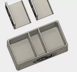 Yugioh 2 deck box with center for storage