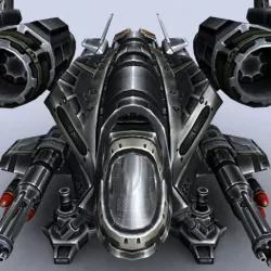 3DRT - Sci-Fi Dropship 2 Low-poly  3D model