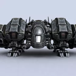 3DRT - Sci-Fi Dropship 4 Low-poly  3D model