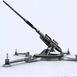 3DRT - Sci-Fi Forces - Artillery Gun 1  Low-poly  3D model