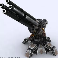 3DRT - Sci-Fi Forces - Artillery Gun 2  Low-poly  3D model