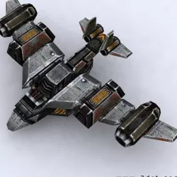 3DRT - Sci-Fi Forces - Bomber 2  Low-poly  3D model