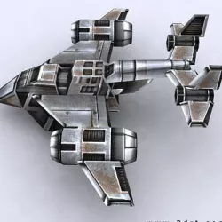 3DRT - Sci-Fi Forces - Bomber 4  Low-poly  3D model