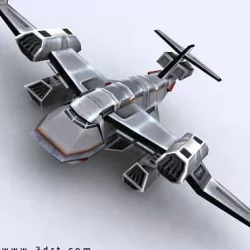 3DRT - Sci-Fi Forces - Bomber 5  Low-poly  3D model