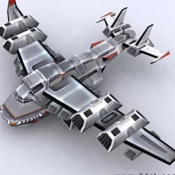 3DRT Sci-Fi Forces - Bomber 6  Low-poly  3D model