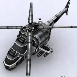 3DRT - Sci-Fi Forces - Helicopter 2  Low-poly  3D model