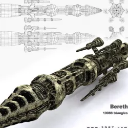 3DRT - Sci-Fi Norad Battleship - Bereth Low-poly  3D model