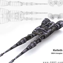 3DRT - Sci-Fi Norad Battleship - Keleth Low-poly  3D model