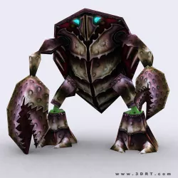 3DRT - Warbeast Monster - Cratle Low-poly  3D model