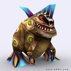 3DRT - Warbeast Monster - Jutt Low-poly  3D model