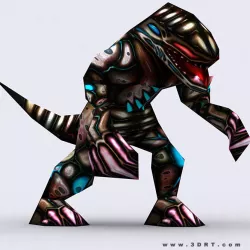 3DRT - Warbeast Monster - Lizzard Low-poly  3D model